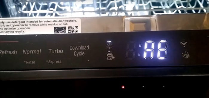 LG Dishwasher AE error code