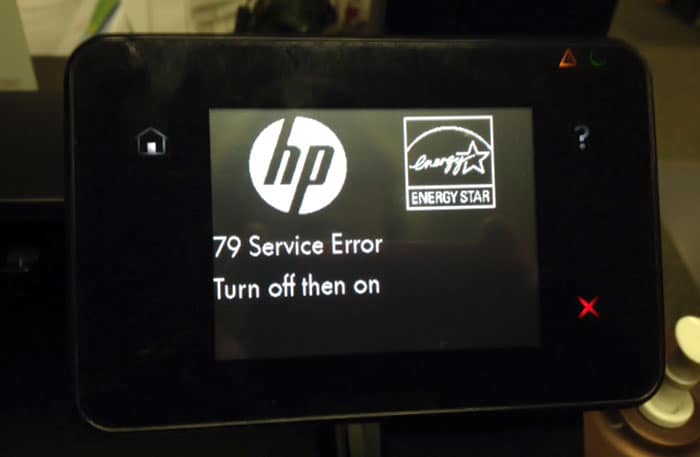 9 error is being displayed by the printer