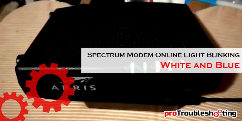 Spectrum Modem Online Light Blinking White and Blue-FI