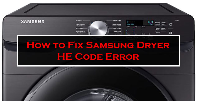 Samsung Dryer HE Code