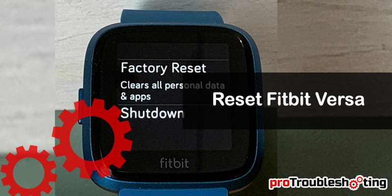 how to reset fitbit versa 